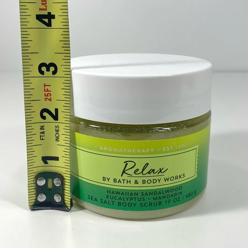 Bath & Body Works Aromatherapy RELAX Sea Salt Exfoliating Body Scrub 17 oz Jar